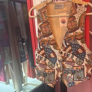 Multicolor Patterned Women's Vest